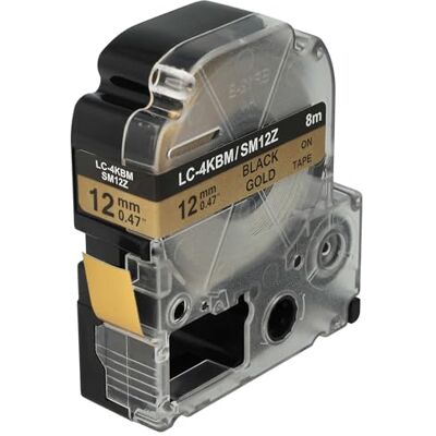 vhbw Cassetta nastro compatibile con Epson LabelWorks LW-1000P, LW-600P, LW-500, LW-400, LW-300 etichettatrice 8m x 12 mm nero su oro vhbw Cassetta nastro compatibile con Epson LabelWorks LW-1000P, LW-600P, LW-500, LW-400, LW-300 etichettatrice 8m x 12 mm nero su oro