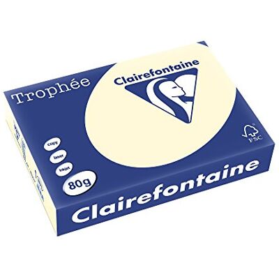 Clairefontaine Trophée 1871C, 500 Fogli di Carta, Grigio Acciaio Clairefontaine Trophée 1871C, 500 Fogli di Carta, Grigio Acciaio