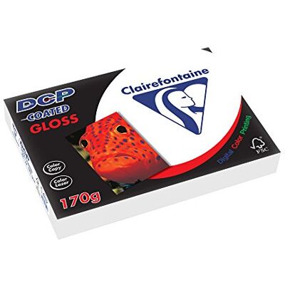 Clairefontaine Clairalfa Carta lucida per stampante laser DCP, formato A4, 170 g/mq Clairefontaine Clairalfa Carta lucida per stampante laser DCP, formato A4, 170 g/mq