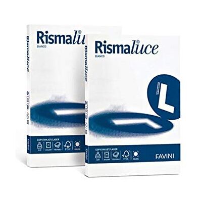 Favini A604213 Rismaluce colore BIANCO Risma di carta da 120gr 250 fogli Formato A3 (29,7x42 cm) Made in Italy Favini A604213 Rismaluce colore BIANCO Risma di carta da 120gr 250 fogli Formato A3 (29,7x42 cm) Made in Italy