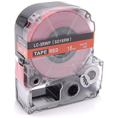 vhbw Cassetta nastro compatibile con Epson LabelWorks LW-1000P, LW-600P etichettatrice 8m x 18 mm bianco su rosso, plastica vhbw Cassetta nastro compatibile con Epson LabelWorks LW-1000P, LW-600P etichettatrice 8m x 18 mm bianco su rosso, plastica