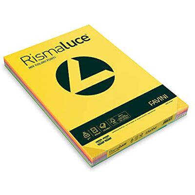 Favini Carta e Cartoncini Tinte Forti Rismaluce, A3, 200 G/mq, 8 Assortiti Favini Carta e Cartoncini Tinte Forti Rismaluce, A3, 200 G/mq, 8 Assortiti