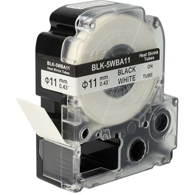 vhbw Cassetta nastro compatibile con Epson LabelWorks LW-600, LW-400 etichettatrice nero su bianco, cassetta di tubi termoretrattili, 11 mm vhbw Cassetta nastro compatibile con Epson LabelWorks LW-600, LW-400 etichettatrice nero su bianco, cassetta di tubi termoretrattili, 11 mm