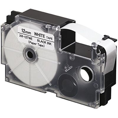 Casio EZ Label Printer nastro in carta selbsthaftend per uso Indoor di 12 mm x 8,0 m NERO SU BIANCO Casio EZ Label Printer nastro in carta selbsthaftend per uso Indoor di 12 mm x 8,0 m NERO SU BIANCO