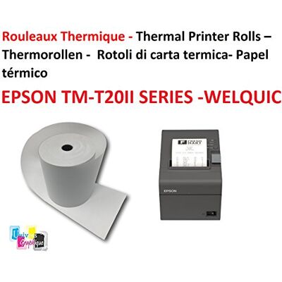 UNIVERS GRAPHIQUE 50 bobine cassa 80 x 80x 12 mm in carta termica per registratori di cassa rotolo di carta termica UNIVERS GRAPHIQUE 50 bobine cassa 80 x 80x 12 mm in carta termica per registratori di cassa rotolo di carta termica