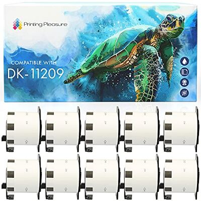 Printing Pleasure 10x Compatibile Rotolo DK-11209 29mm x 62mm Etichette adesive (Etichetta per rotolo: 800) per Brother P-Touch QL-500 550 560 570 700 710W 720NW 800 810W 820NWB 1050 1060N 1100 1110NWB, Nastro in Carta Printing Pleasure 10x Compatibile Rotolo DK-11209 29mm x 62mm Etichette adesive (Etichetta per rotolo: 800) per Brother P-Touch QL-500 550 560 570 700 710W 720NW 800 810W 820NWB 1050 1060N 1100 1110NWB, Nastro in Carta