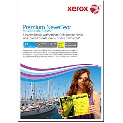 Xerox Premium Never Tear A4, 10 fogli in carta giallo fluo Xerox Premium Never Tear A4, 10 fogli in carta giallo fluo