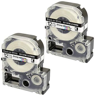 PRESTIGE CARTRIDGE 2x Nastro per Etichette compatibile per Epson SS12KW LC-4WBN LC-4WBN9 Nero su Bianco 12mm x 8m per Etichettatrice Epson LabelWorks LW-300 LW-300L LW-400 LW-500 LW-600P LW-700 LW-900P LW-1000P PRESTIGE CARTRIDGE 2x Nastro per Etichette compatibile per Epson SS12KW LC-4WBN LC-4WBN9 Nero su Bianco 12mm x 8m per Etichettatrice Epson LabelWorks LW-300 LW-300L LW-400 LW-500 LW-600P LW-700 LW-900P LW-1000P