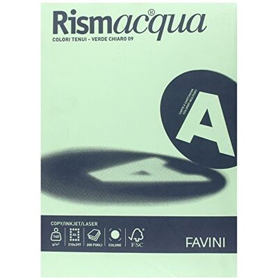 Favini A65P204 Cartoncino Colorato Rismacqua, 200 Pezzi Favini A65P204 Cartoncino Colorato Rismacqua, 200 Pezzi