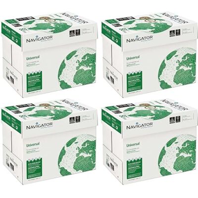 Navigator Universal Carta Premium per ufficio, Formato A4, 80 gr, Confezione da 20 risme da 500 Fogli Navigator Universal Carta Premium per ufficio, Formato A4, 80 gr, Confezione da 20 risme da 500 Fogli