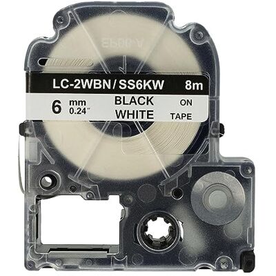 vhbw Cassetta nastro compatibile con Epson LabelWorks LW-700, OK200, LW-900P, OK720, OK300, OK500P etichettatrice 8m x 6 mm nero su bianco vhbw Cassetta nastro compatibile con Epson LabelWorks LW-700, OK200, LW-900P, OK720, OK300, OK500P etichettatrice 8m x 6 mm nero su bianco