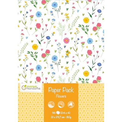Confezione di Carta Avenue Mandarine Fiori - Carta Scrapbooking Confezione di Carta Avenue Mandarine Fiori - Carta Scrapbooking