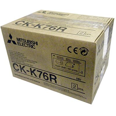 Mitsubishi Electric CK-K76R Carta + Ribbon per 640 Stampe 10x15 o 320 15x20 Mitsubishi Electric CK-K76R Carta + Ribbon per 640 Stampe 10x15 o 320 15x20