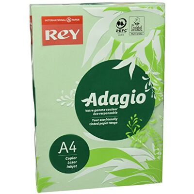 REY Adagio A4 160 g/m² Apple Green 250 sheets REY Adagio A4 160 g/m² Apple Green 250 sheets