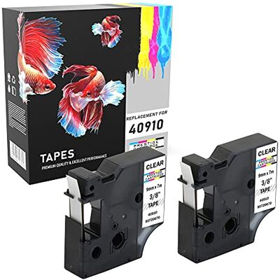 PRESTIGE CARTRIDGE 2 Nastri D1 40910 nero su trasparente 9mm x 7m Etichette compatibili per DYMO LabelManager LM 100 150 160 300 360D 400 420P 450 500TS PC PC2 PnP LabelWriter LW 400 450 Duo etc PRESTIGE CARTRIDGE 2 Nastri D1 40910 nero su trasparente 9mm x 7m Etichette compatibili per DYMO LabelManager LM 100 150 160 300 360D 400 420P 450 500TS PC PC2 PnP LabelWriter LW 400 450 Duo etc