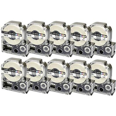 PRESTIGE CARTRIDGE 10 Nastri LC-5WBN LC-5WBN9 SS18KW nero su bianco 18mm x 8m Etichette compatibili per Epson LabelWorks LW-300 LW-300L LW-400 LW-500 LW-600P LW-700 LW-900P LW-1000P Etichettatrice PRESTIGE CARTRIDGE 10 Nastri LC-5WBN LC-5WBN9 SS18KW nero su bianco 18mm x 8m Etichette compatibili per Epson LabelWorks LW-300 LW-300L LW-400 LW-500 LW-600P LW-700 LW-900P LW-1000P Etichettatrice