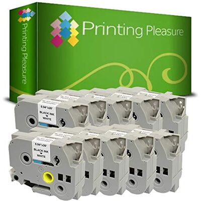 Printing Pleasure 10 x TZe-251 TZ-251 Nero su Bianco Nastro laminato compatibile per Brother P-Touch Stampanti per etichette 24mm x 8m Printing Pleasure 10 x TZe-251 TZ-251 Nero su Bianco Nastro laminato compatibile per Brother P-Touch Stampanti per etichette 24mm x 8m