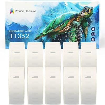 Printing Pleasure 10x Compatibile Rotolo 11352 25mm x 54mm Etichette adesive (Etichetta per rotolo: 500) per Dymo LabelWriter 4XL 450 400 330 320 310 Twin Turbo Duo SLP 450 400 200 120 100 Pro Printing Pleasure 10x Compatibile Rotolo 11352 25mm x 54mm Etichette adesive (Etichetta per rotolo: 500) per Dymo LabelWriter 4XL 450 400 330 320 310 Twin Turbo Duo SLP 450 400 200 120 100 Pro