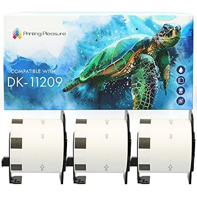 Printing Pleasure 3x Compatibile Rotolo DK-11209 29mm x 62mm Etichette adesive (Etichetta per rotolo: 800) per Brother P-Touch QL-500 550 560 570 700 710W 720NW 800 810W 820NWB 1050 1060N 1100 1110NWB, Nastro in Carta Printing Pleasure 3x Compatibile Rotolo DK-11209 29mm x 62mm Etichette adesive (Etichetta per rotolo: 800) per Brother P-Touch QL-500 550 560 570 700 710W 720NW 800 810W 820NWB 1050 1060N 1100 1110NWB, Nastro in Carta