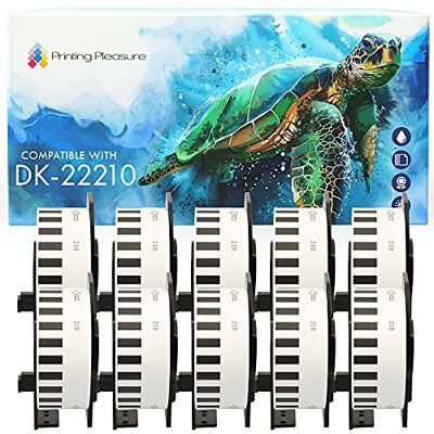 Printing Pleasure 10x Compatibile Rotolo DK-22210 29mm x 30.48m Etichette adesive continuo per Brother P-Touch QL-500 550 570 700 710W 720NW 800 810W 820NWB 1050 1100 1110NWB Stampante per Etichette, Nastro in Carta Printing Pleasure 10x Compatibile Rotolo DK-22210 29mm x 30.48m Etichette adesive continuo per Brother P-Touch QL-500 550 570 700 710W 720NW 800 810W 820NWB 1050 1100 1110NWB Stampante per Etichette, Nastro in Carta
