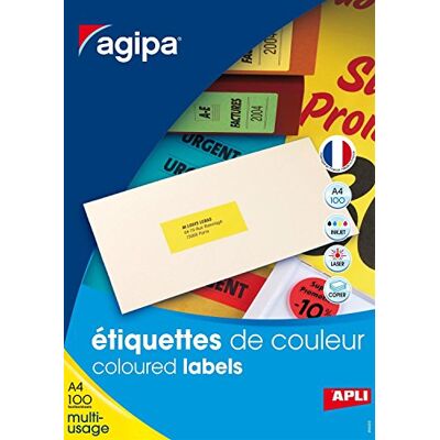 APLI Agipa Colored Multipurpose 100 A4 70 x 31 Yellow APLI Agipa Colored Multipurpose 100 A4 70 x 31 Yellow