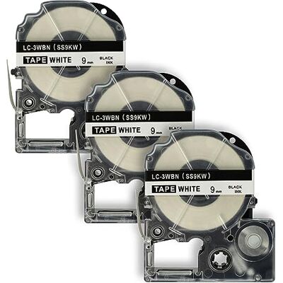 vhbw 3x Cassetta nastro compatibile con Epson LabelWorks LW-1000P, LW-600P, LW-500, LW-400, LW-300 etichettatrice 8m x 9 mm nero su bianco vhbw 3x Cassetta nastro compatibile con Epson LabelWorks LW-1000P, LW-600P, LW-500, LW-400, LW-300 etichettatrice 8m x 9 mm nero su bianco