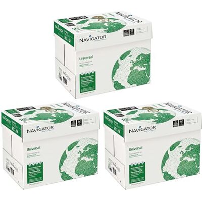 alphaink Navigator Universal Carta Premium per ufficio, Formato A4, 80 gr, Confezione da 15 risme da 500 Fogli alphaink Navigator Universal Carta Premium per ufficio, Formato A4, 80 gr, Confezione da 15 risme da 500 Fogli