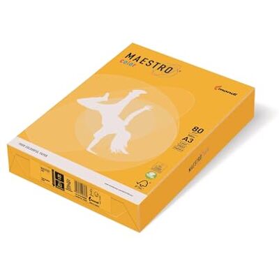 Mondi risma carta colorata Maestro Colour A4 gr. 80 ff. 500 colore GIALLO SOLE Mondi risma carta colorata Maestro Colour A4 gr. 80 ff. 500 colore GIALLO SOLE