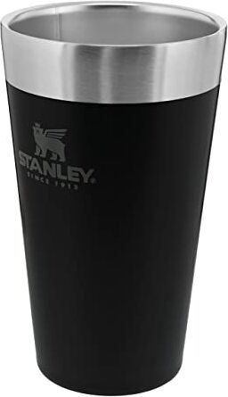 Stanley Adventure Stacking Beer Pint 0.47L Matt Black Mantiene la Birra Fresca per 4 Ore Pinta di Birra in Acciaio Inossidabile Lavabile in Lavastoviglie