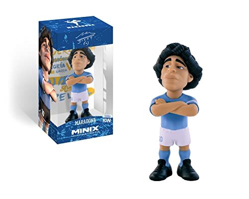 Bandai Minix DIEGO ARMANDO MARADONA Numero 10 Maglia Azzurra Figura Statuetta Originale Serie MINIX Football Stars 10N Altezza 11cm