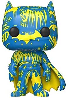 POP Funko ! Art Series: DC Comics #02 Batman [Blue & Yellow] Artist Series Exclusive with Hard Stack ! Protector