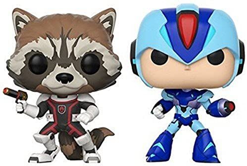 Funko - Games-2 Pack Rocket Raccoon Vs Megaman X Marvel Capcom Figurina, Multicolore, 22773