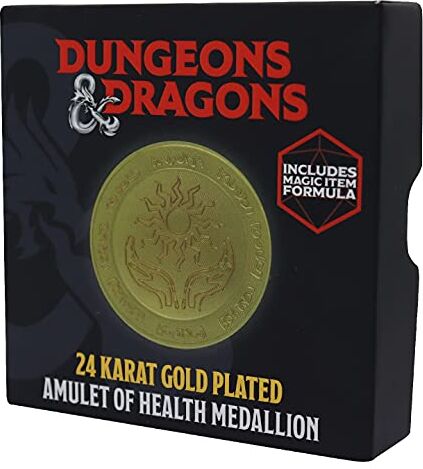 Fanattik Dungeons & Dragons Médaille en Métal plaqué or Collector