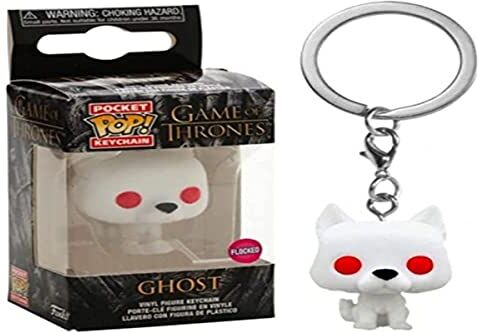 POP FUNKO  KEYCHAIN LLAVERO JUEGO DE TRONOS FANTASMA TERCIOPELO FLOCKED EDICION ESPECIAL 45044