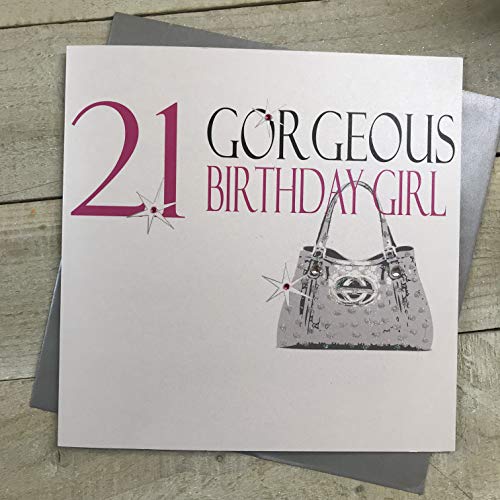 WHITE COTTON CARDS Large 21 Gorgeous Birthday Girl