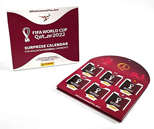 Panini FIFA World Cup Qatar 2022-1 calendario dell'Avvento (Surprise Calendar), multicolore,