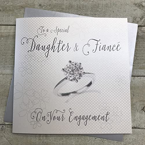 WHITE COTTON CARDS Code  To a Special Daughter & Fiance on Your Engagement Mano Carta di Fidanzamento