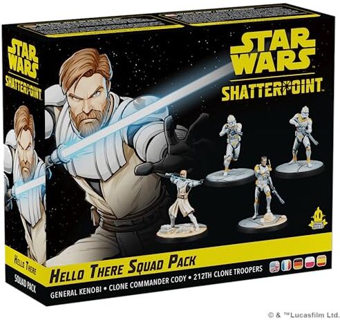 Atomic Star Wars Shatterpoint Hello There General OBI-Wan Kenobi Squad Pack,Gioco di strategia di miniature da tavolo per bambini e adulti,Tempo di gioco medio 90 minuti,Prodotto da