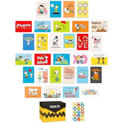 American Greetings 30-Count All Occasions Peanuts Card Pack with Keepsake Box and Envelopes American Greetings 30-Count All Occasions Peanuts Card Pack with Keepsake Box and Envelopes