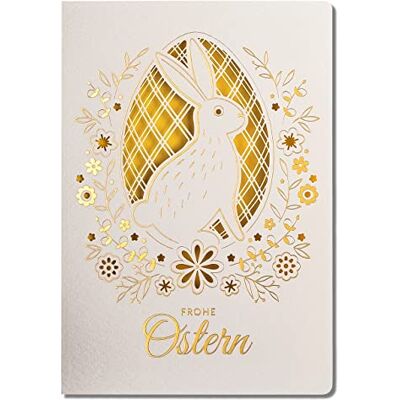 ART Biglietti di Pasqua esclusivi – Aperture laser e dorate, inserti colorati e buste bianche in un set di 10 pezzi da 120 x 170 mm ART Biglietti di Pasqua esclusivi – Aperture laser e dorate, inserti colorati e buste bianche in un set di 10 pezzi da 120 x 170 mm