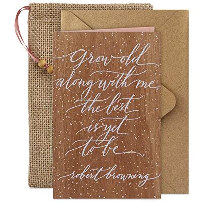 Hallmark , biglietto di matrimonio in legno, biglietto da sposa con scritta in lingua inglese The Best Is Yet To Be Hallmark , biglietto di matrimonio in legno, biglietto da sposa con scritta in lingua inglese The Best Is Yet To Be