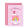 Central 23 Karte zum 5. Geburtstag für Mädchen – Rosa – Geburtstagskind – Geburtstagskarten für Kinder – Alter 5 – Einhorn – mit Aufklebern – von