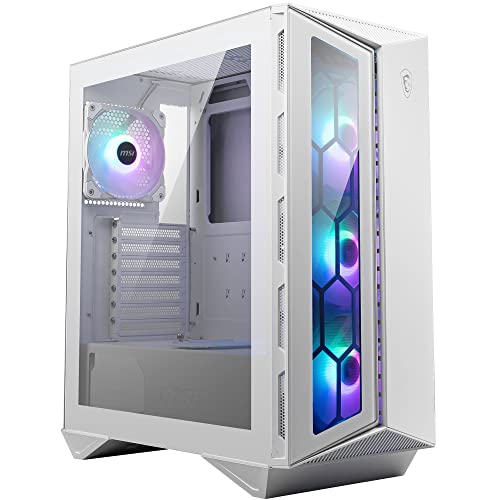 MSI MPG GUNGNIR 110R Case PC Mid Tower, 4 ventole ARGB da 120 mm, scheda di controllo ARGB da 1 a 6, USB Type-C, vetro temperato,  Center, ATX, MATX, mini-ITX