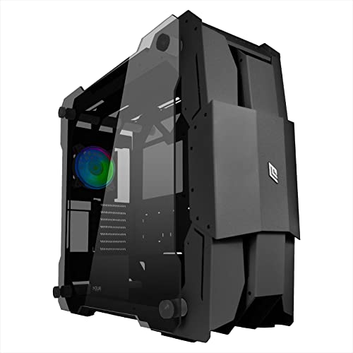 Noua Ego Nero Case Full Tower per PC Gaming E-ATX, ATX, m-ATX, mini-ITX, 1.2MM SPCC Front Metal USB3.0 Ventola PWM ARGB Indirizzabile, Pannelli Laterali in Vetro Temperato