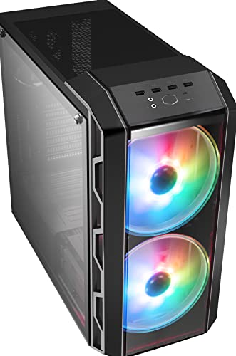 Cooler Master MasterCase H500 ARGB Side window. Iron Grey. Mini ITX. Micro ATX. ATX. SSI CEB. E-ATX. Power supply included No