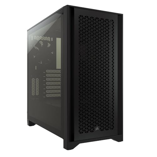 Corsair 4000D Airflow Case ATX Mid-Tower con Vetro Temperato, Pannello Anteriore a Flusso d'aria Elevato, Laterale , Ampio Spazio Interno, Due 120 mm Ventole Incluse, Nero