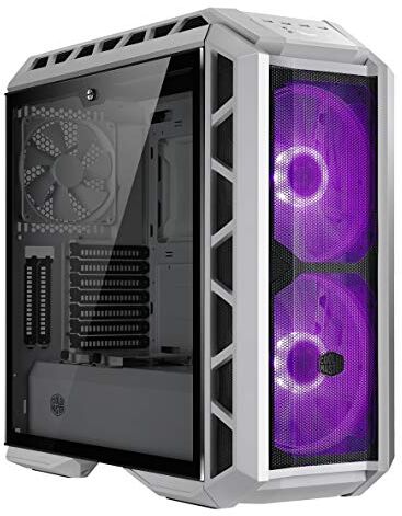 Cooler Master MasterCase H500P Mesh White Case per PC 'E-ATX, ATX, mATX, mini-ITX, RGB LED, Pannello Laterale in Vetro Temperato' MCM-H500P-WGNN-S00