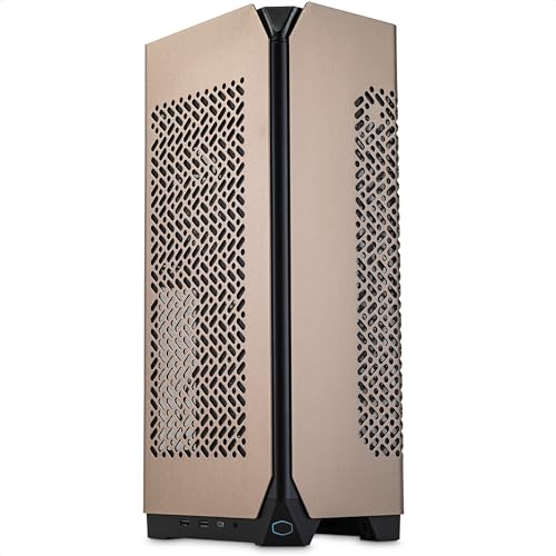 Cooler Master NCORE 100 MAX Mini-ITX SFF Tower Case Bronzo Dissipatore AIO Personalizzato, PSU ATX 3.0 SFX Gold da 850 W, Pannelli in Alluminio, Cavo Riser PCIe 4.0 e Staffa GPU Verticale Spina UE