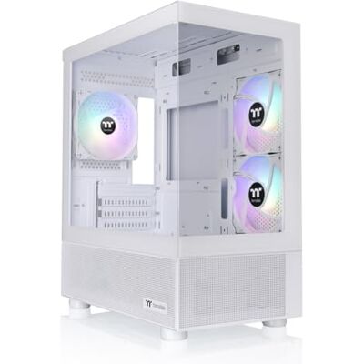 Thermaltake View 170 TG ARGB Snow Micro-ATX Custodia; 3 x 120 mm ARGB Ventole Incluse; Supporta Radiatore fino a 280 mm; Doppio pannello frontale e laterale in vetro temperato; CA-1Z4-00M6WN-00; 3 Thermaltake View 170 TG ARGB Snow Micro-ATX Custodia; 3 x 120 mm ARGB Ventole Incluse; Supporta Radiatore fino a 280 mm; Doppio pannello frontale e laterale in vetro temperato; CA-1Z4-00M6WN-00; 3
