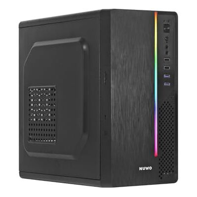 Nuwo Itak I603 Case Micro-ATX Mini-ITX con Alimentatore 240W per PC Desktop Office Mini Tower mATX 0.40MM SPCC, Strip LED e Lettore Card, USB 3.0, Nero Nuwo Itak I603 Case Micro-ATX Mini-ITX con Alimentatore 240W per PC Desktop Office Mini Tower mATX 0.40MM SPCC, Strip LED e Lettore Card, USB 3.0, Nero